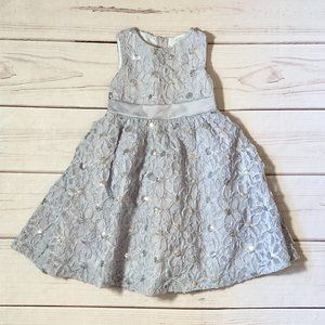 Grey / Silver Formal Girls' Dress, Size 6